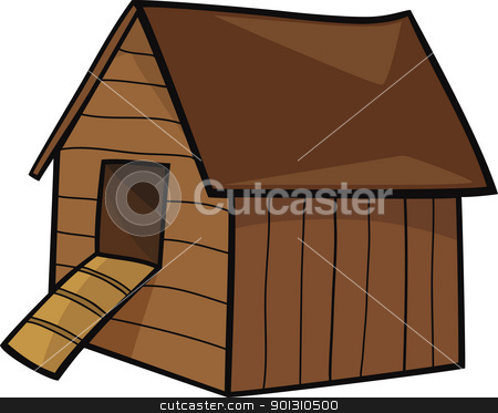 Hen House Stock Vector Clipart Cartoon Illustration Of Farm Hen House