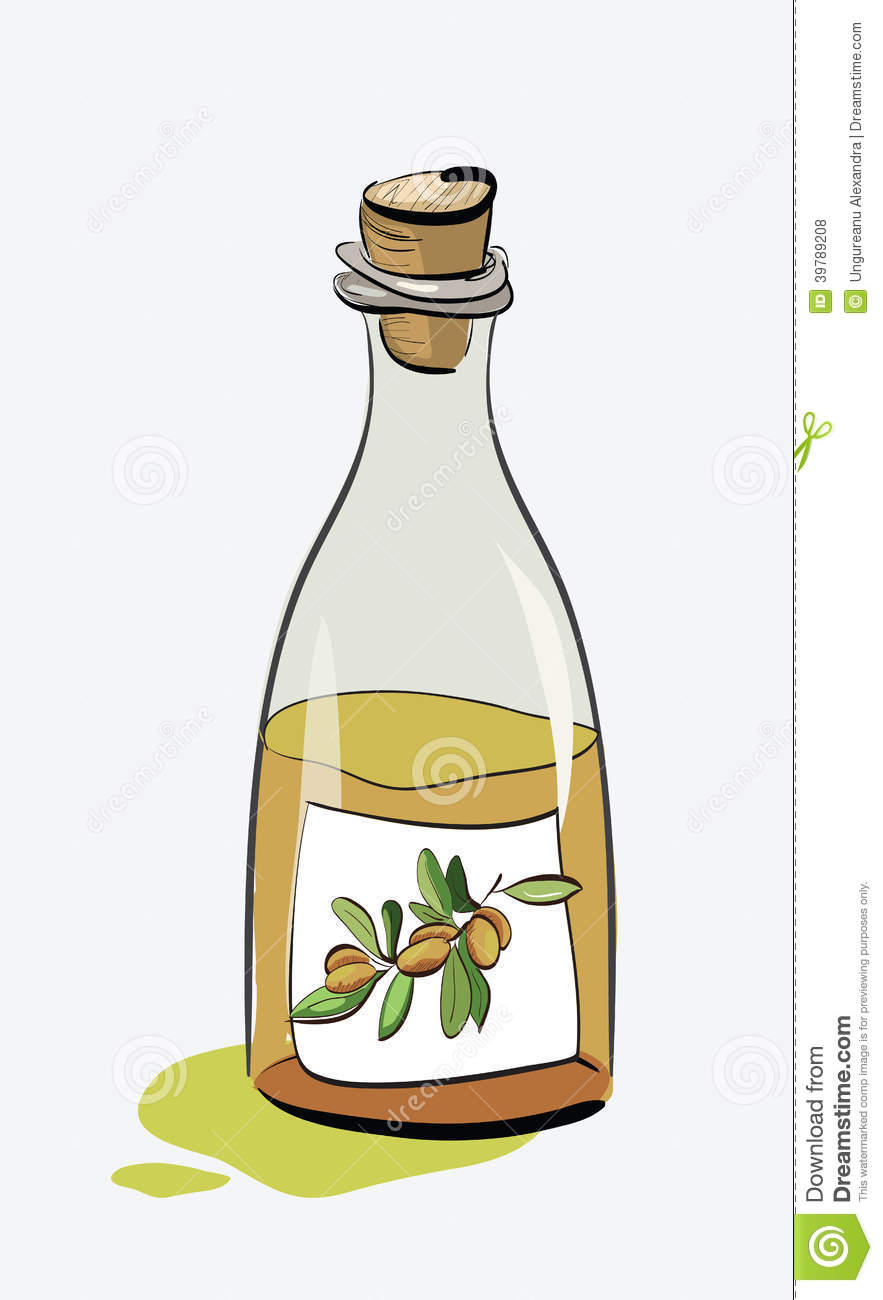 Olive Oil Bottle Sketch Stock Vector   Image  39789208