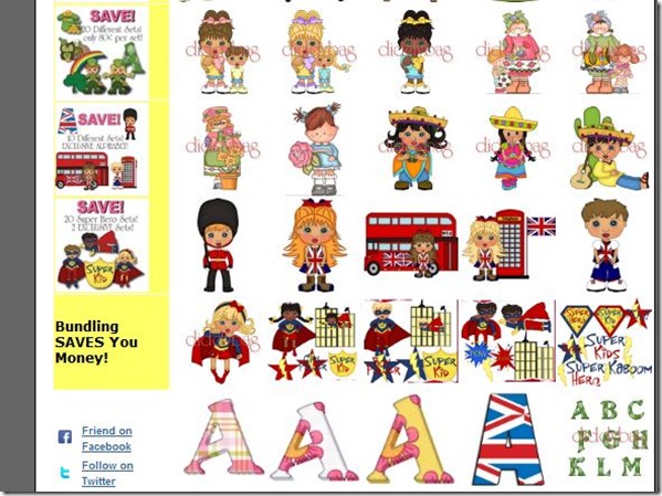 Over 220 Sets Of Clipart For Embroidery All Cu From Diddybag    