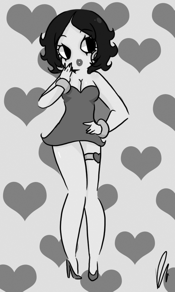Betty Boop Black And White Betty Boop Black And White By