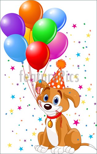 Birthday Puppy Illustration    Clip Art To Download At Featurepics Com