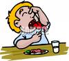 Clipart Picture  Cartoon Of A Boy Eating Food He Doesn T Like