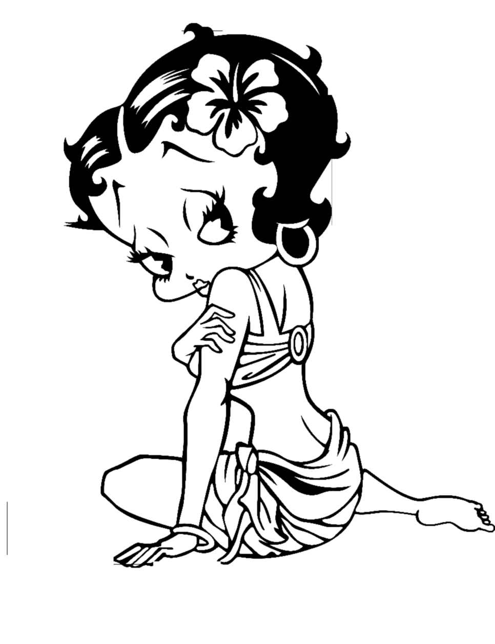 Coloriage Betty Boop 7 Jpg Dans Coloriage Betty Boop   Coloriages