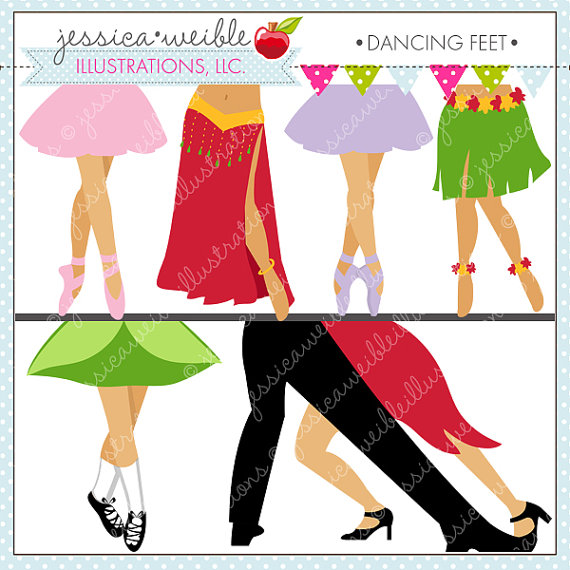 Dancing Feet Cute Digital Clipart For Commercial Or Personal Use