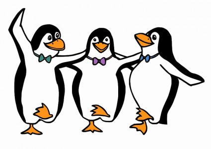 Dancing Penguins Free Vector In Open Office Drawing Svg    Svg