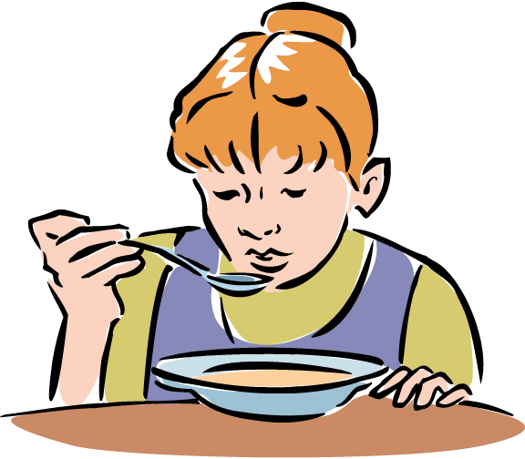 Girl Eating Breakfast Cartoon Clipart Eating Clipart