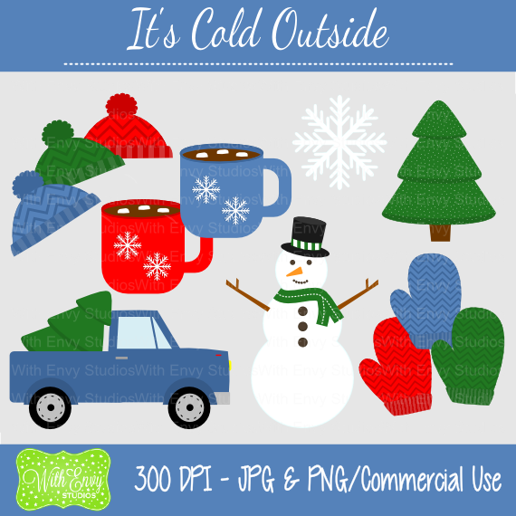 Its Cold Outside Clipart It S Cold Outside Clipart Set Instant    