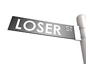 Loser Street Sign   Royalty Free Clip Art
