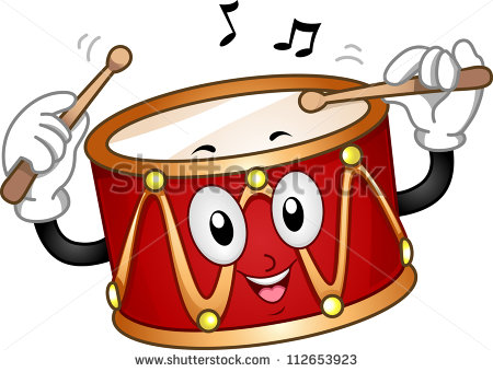 Mascot Illustration Of A Happy Drum Beating Itself   Stock Vector