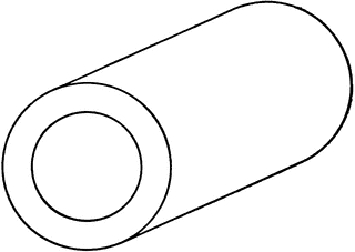 Oblique View Of Hollow Cylinder   Clipart Etc