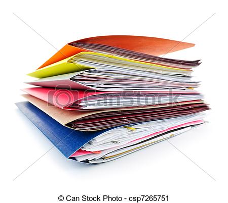 Photography Of Folders With Documents   Stack Of Colorful File Folders