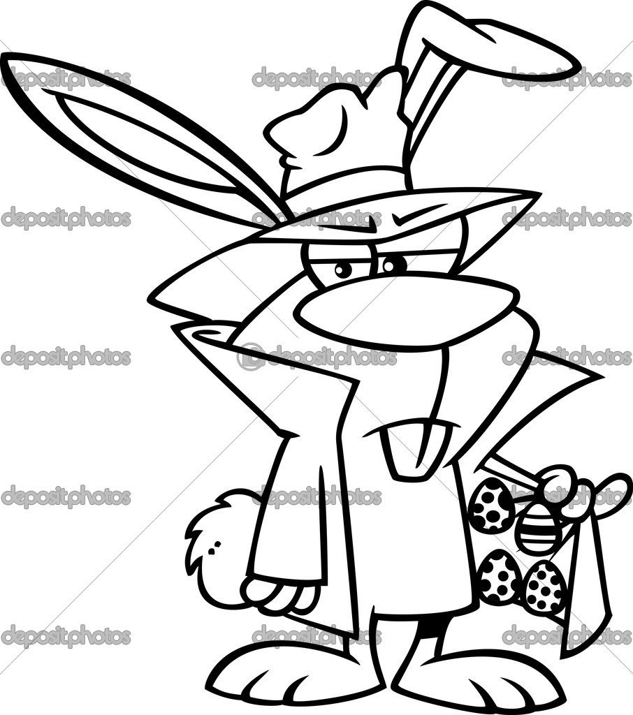 Pin Clipart Outlined Rabbit Flying With A Rocket Jet Pack Royalty Free