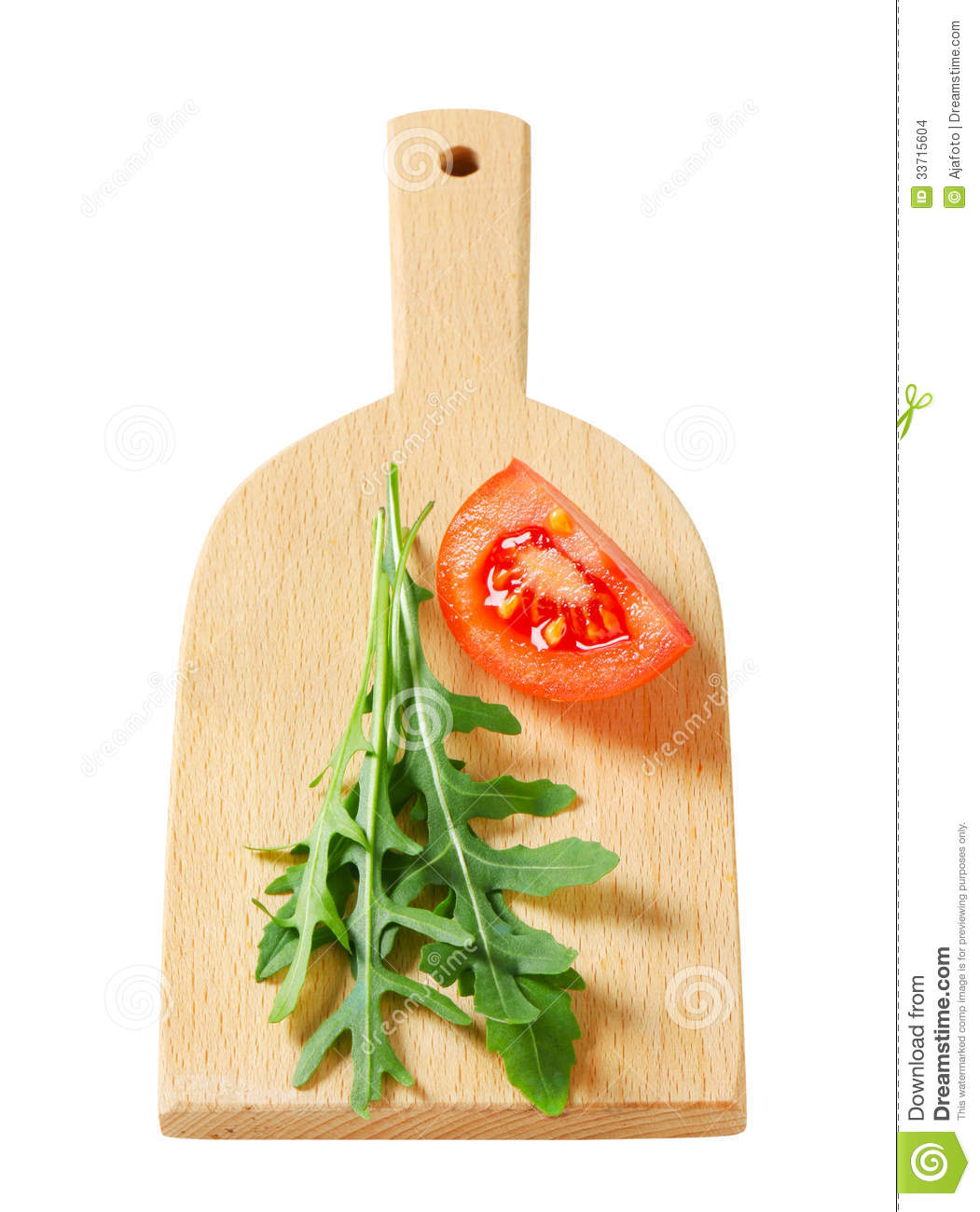 Rocket Leaves On Cutting Board Stock Images   Image  33715604