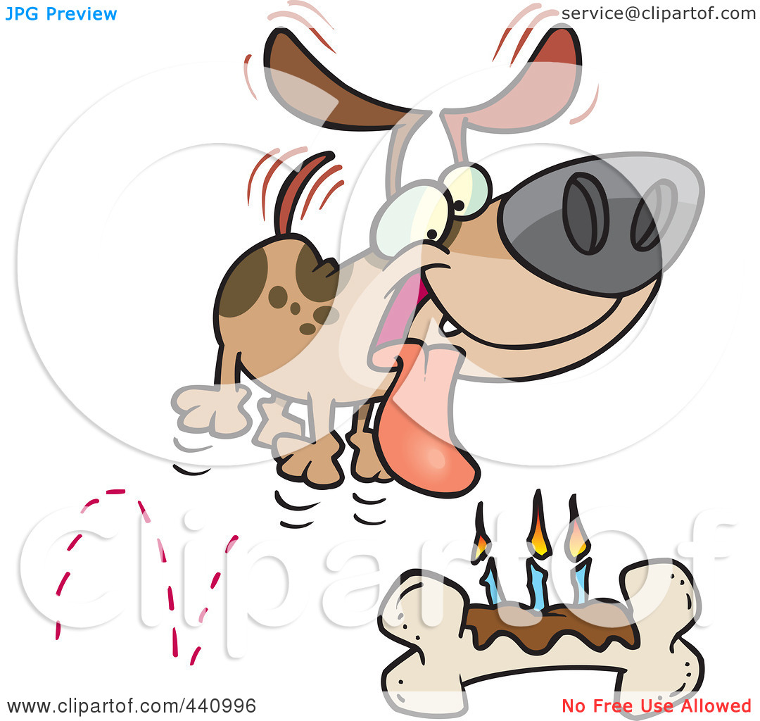 Royalty Free  Rf  Clip Art Illustration Of A Cartoon Birthday Dog With