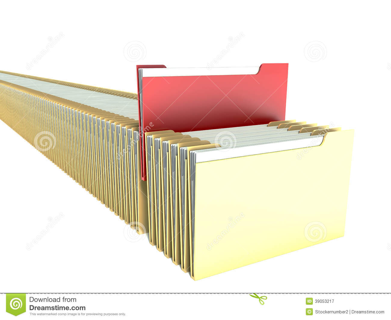 Stack Of Folders  Select The Desired Folder Stock Illustration   Image