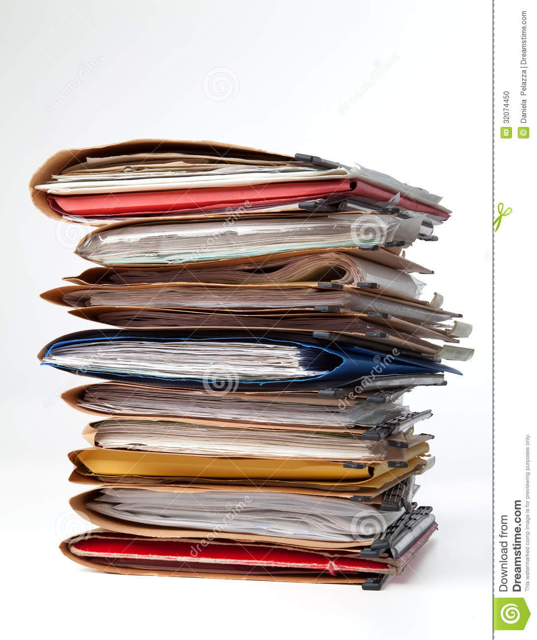 Stack Of Hanging File Folders