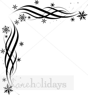 Vintage Clip Art  Cute Snowflakes Cachedvintage Clip Art Border    