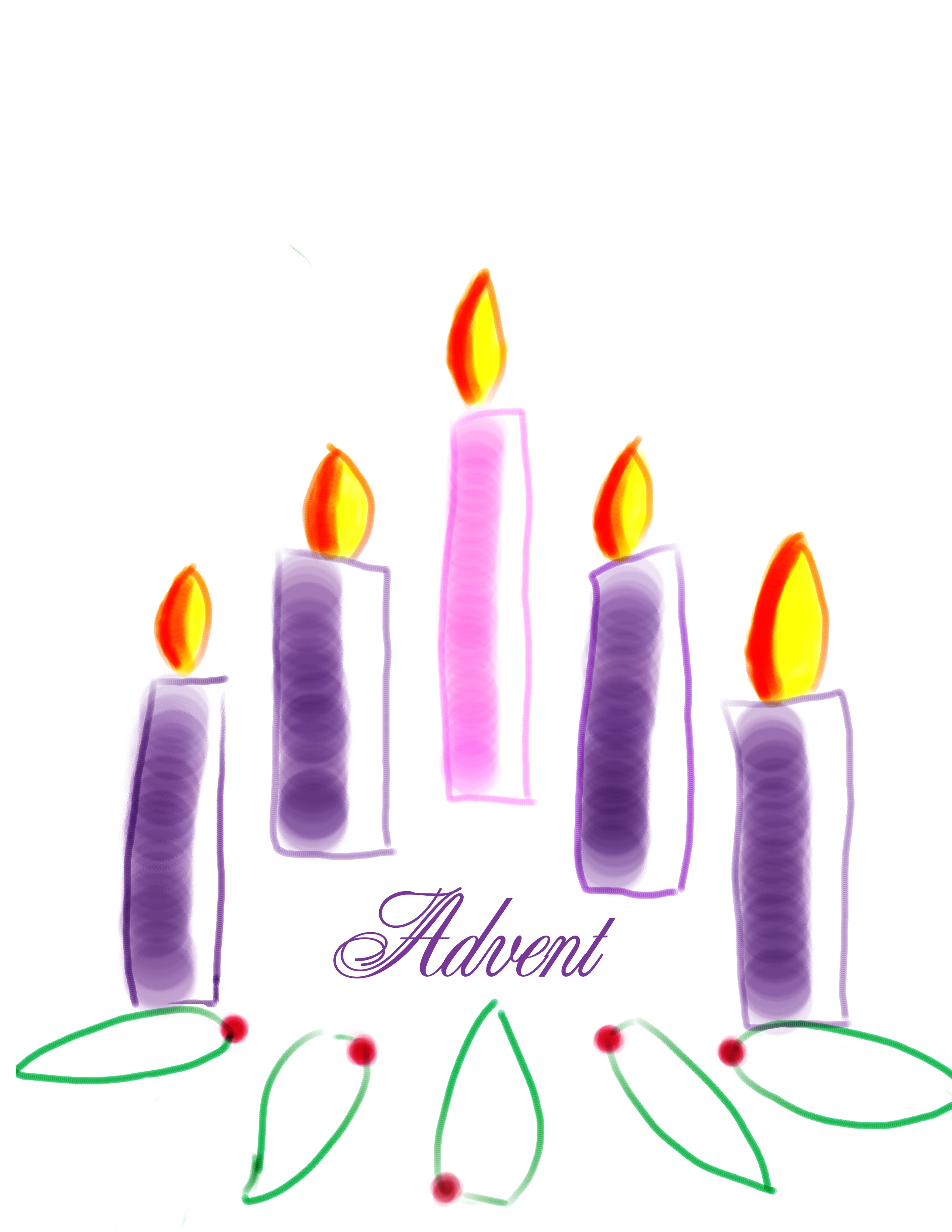 Advent Candles Clip Art