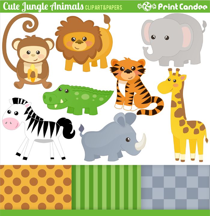 Animal Printables Clipart Jungle Party Jungle Animals Baby Shower