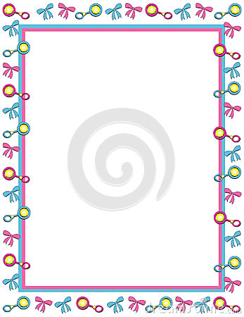 Baby Items Border Vector Royalty Free Stock Photography   Image