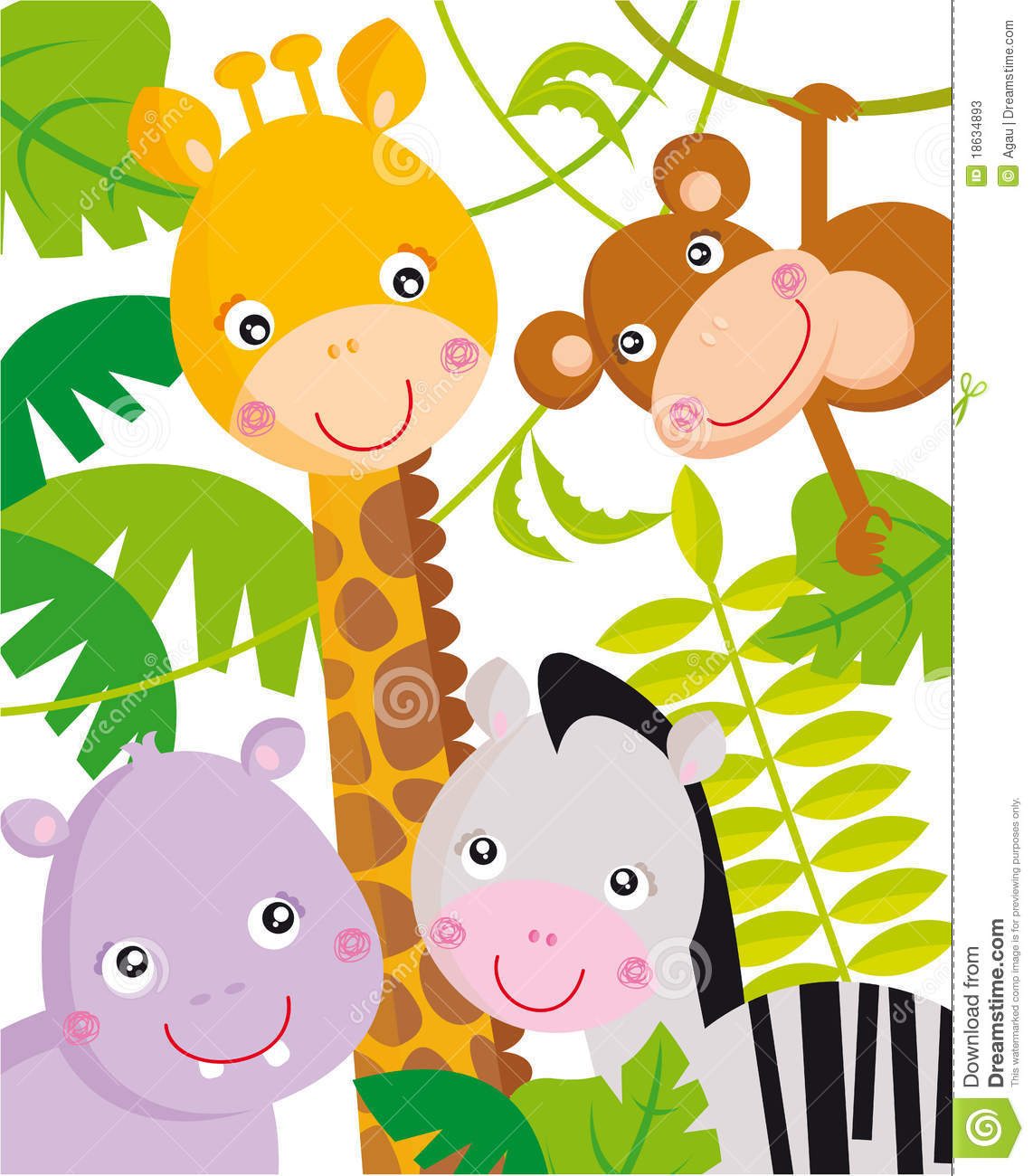 Baby Jungle Animals Clipart Jungle Animals
