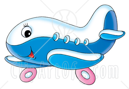 Blue Airplane Clipart