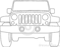 Cartoon Jeep Clip Art   Royalty Free Stock Image  Jeep Truck Outline