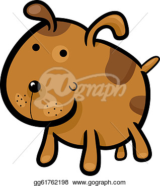 Clipart   Cartoon Illustration Of Cute Spotted Dog  Stock Illustration