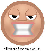 Clipart Illustration Of A Mean Tan Smiley Face Woman Gritting Her