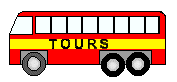 Find Red And Yellow Buses In Three Sizes Facing Left That You May Use