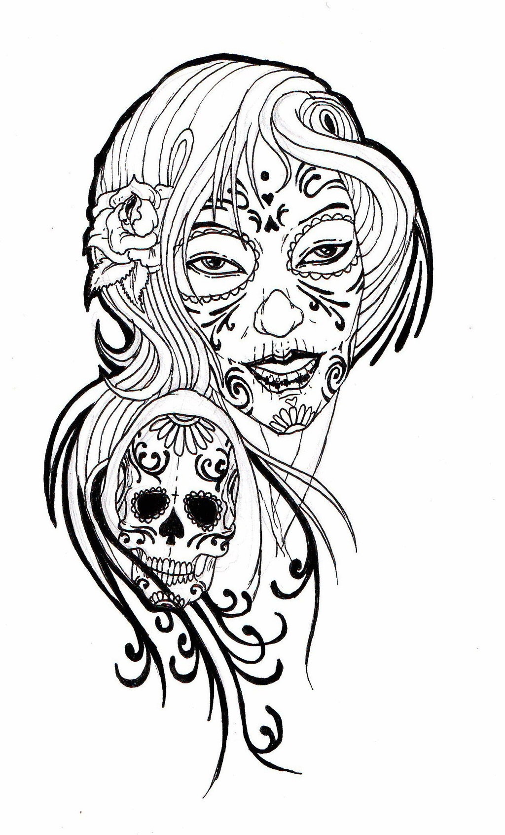 Free Skull Tattoo Designs To Print   Clipart Best