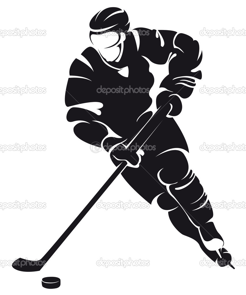 Hockey Player Silhouette   Stock Vector   Chebanova  19122069