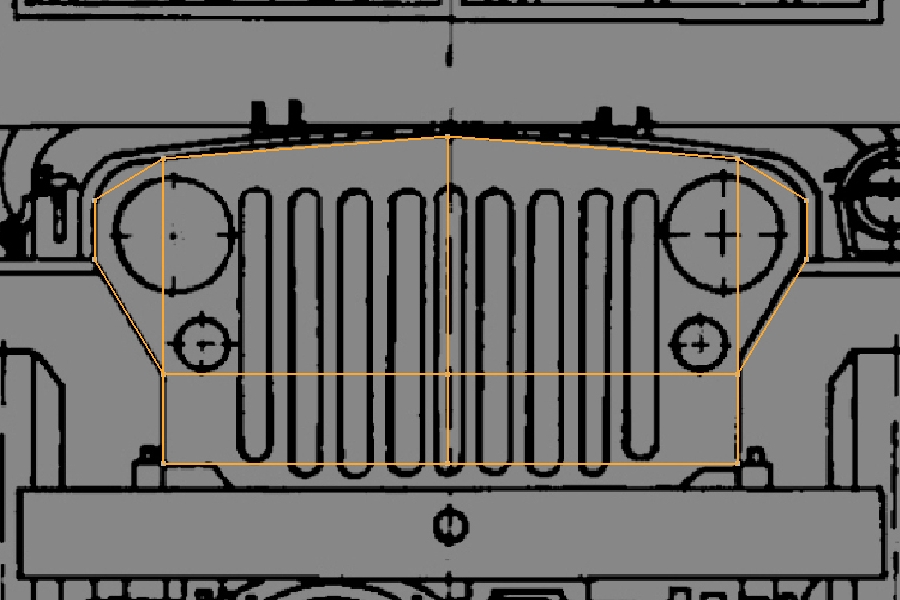 Jeep Grill Logo Vector To The Shape Of The Grill