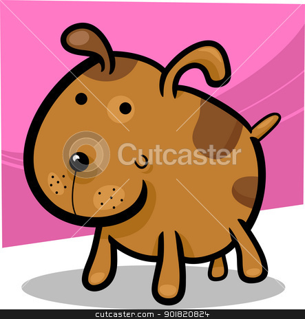 Of Cute Spotted Dog Stock Vector Clipart Cartoon Illustration Of Cute