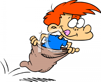 Race Clipart 0511 0812 0505 0161 Boy Competing In A Sack Race Clipart