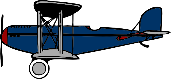 Red Blue Biplane Clip Art At Clker Com   Vector Clip Art Online