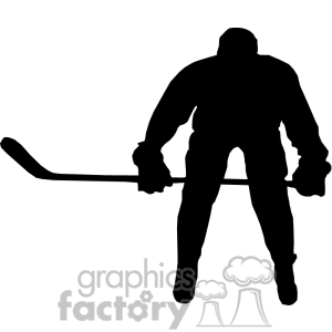 Royalty Free Hockey Player Silhouette Clipart Image Picture Art