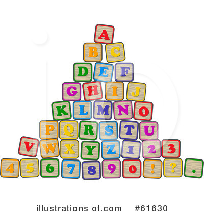 Royalty Free  Rf  Alphabet Blocks Clipart Illustration By R Formidable