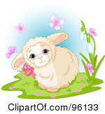 Royalty Free Rf Clipart Illustration Of A Cute Baby Lamb Wearing A