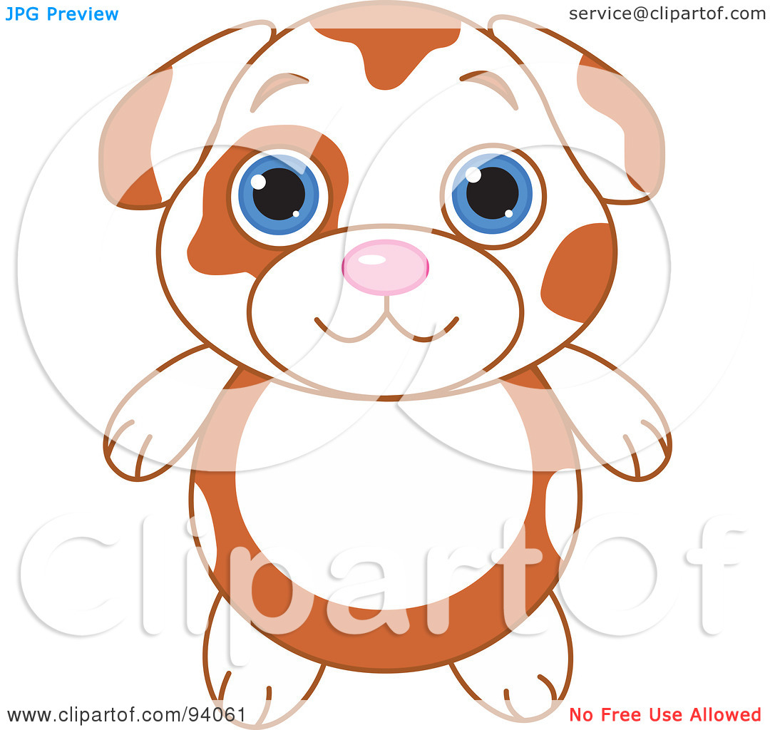 Royalty Free  Rf  Clipart Illustration Of A Cute Spotted Puppy Dog
