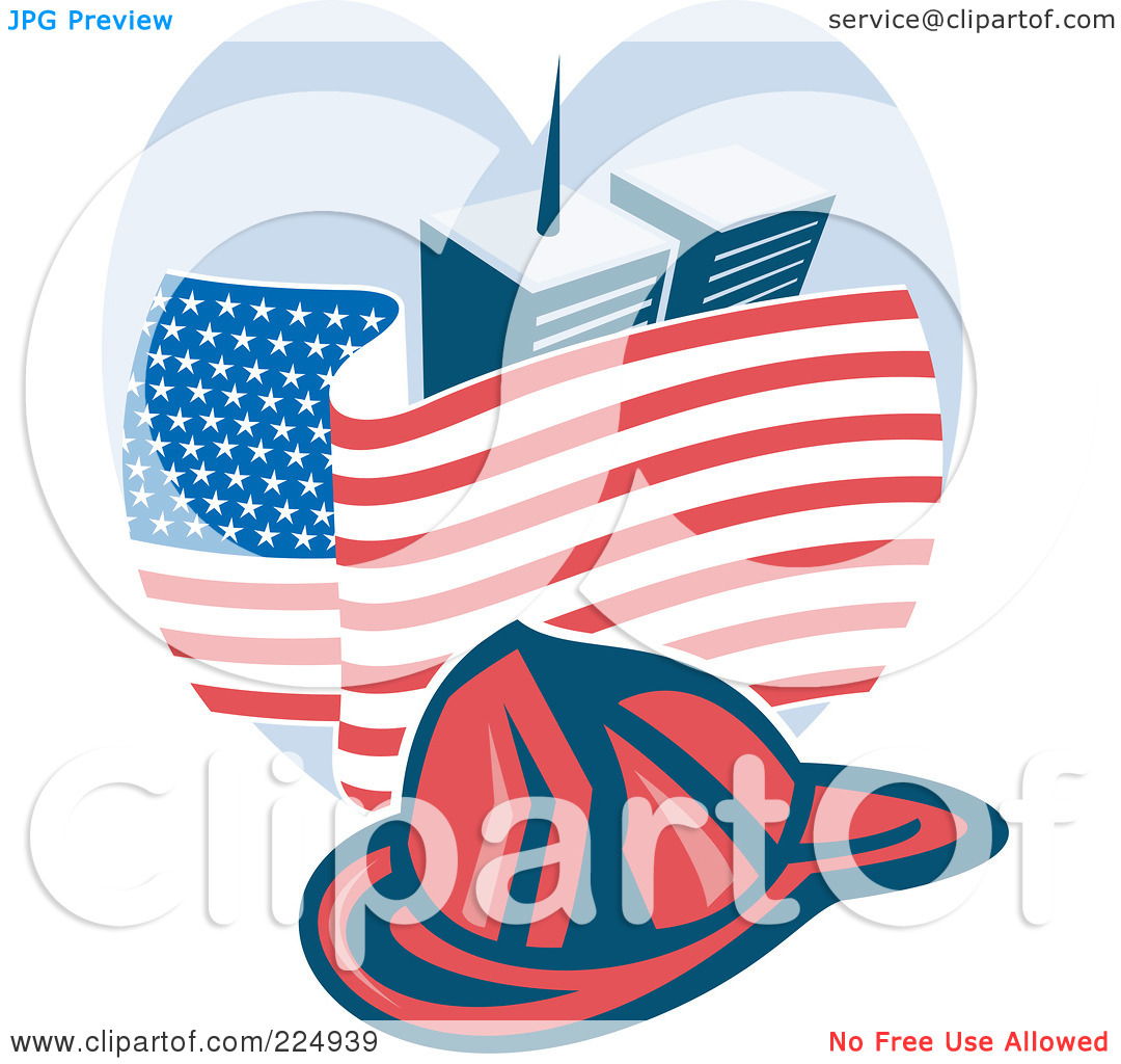 Royalty Free  Rf  Clipart Illustration Of A Red Fire Department Helmet