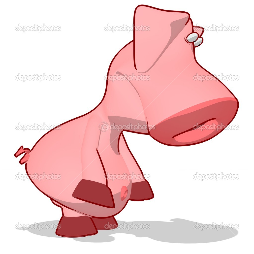 Sad Pig Cartoon Picture
