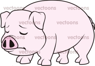 Sad Pig Illustration   Pig   Animals   Buy Clip Art   Buy