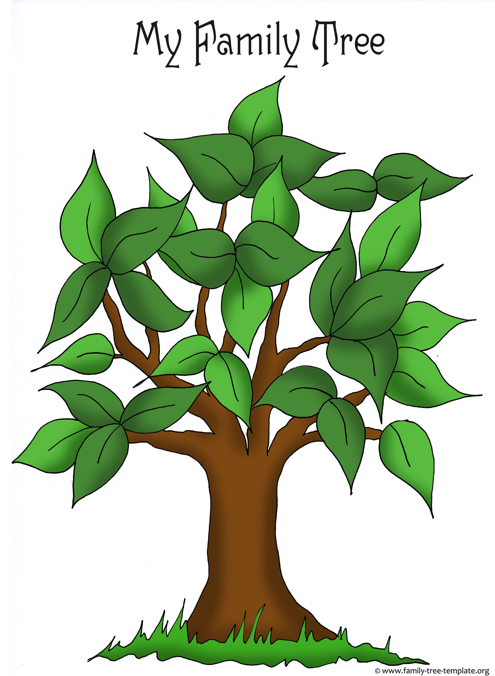 Tree Templates   Genealogy Clipart For Your Ancestry Map   Family Tree    