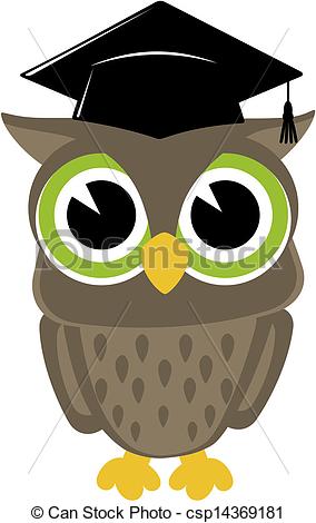 Vector Of Wise Owl Graduation Isolated   Wise Owl  Owl  Mortarboard
