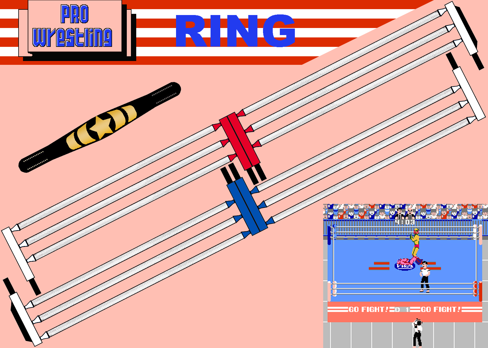 Wrestling Ring Nes Pro Wrestling Ring Belt 2