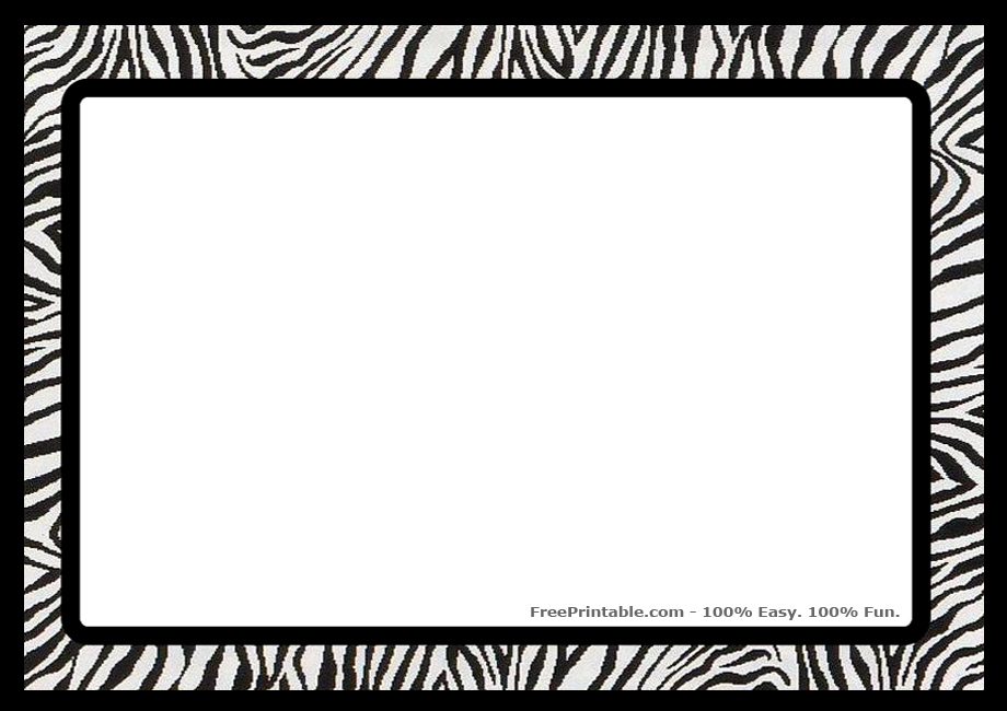 920 X 650   183 Kb   Jpeg Zebra Print Border Clip Art Free