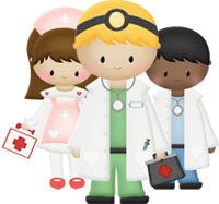 Adorable Nurse Doctor Clipart Kit  Create A Get Well Gift To Brighten