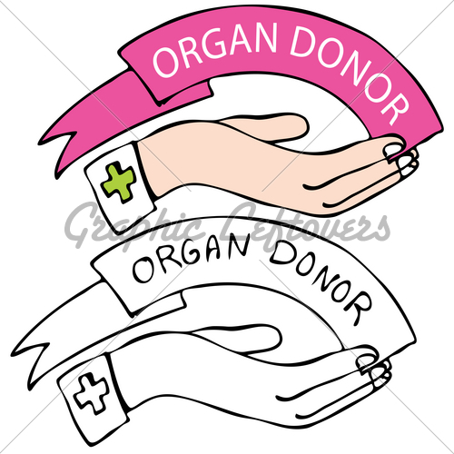 An Image Of A Hand With Organ Donor Banner 