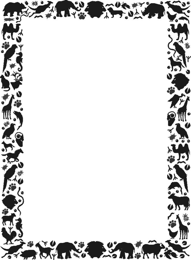Animal Print Border Clip Art